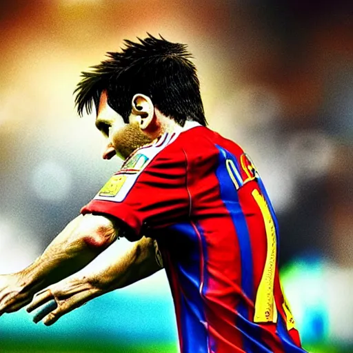 Prompt: soccer player lionel messi, realistic