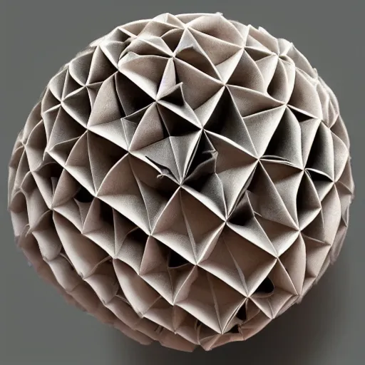 Image similar to origami spherical wind diatom