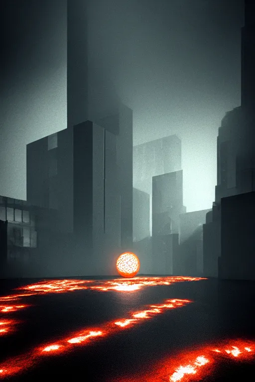 Image similar to the world on fire, Karolis Strautniekas, Mads Berg, , film noir, stippled light, dramatic lighting,editorial illustration, detailed,fine texture, matte print, art deco, dark blue + dark orange, red, black + white,octane render, unreal engine, redshift render, 3D