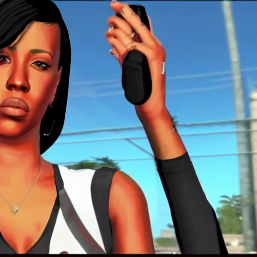 Image similar to aaliyah haughton in gta style