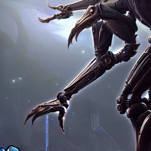 Image similar to highly detailed exquisite warframe fanart, worms eye view, looking up at a giant 500 foot tall beautiful saryn prime female warframe, as a stunning anthropomorphic robot female dragon, sleek smooth white plated armor, unknowingly posing elegantly over your view, walking toward you, you looking up from the ground between the magnificent towering robotic legs, giant sharp intimidating robot dragon feet, cute robot dragon head far up in the sky, you're nothing but a bug to her, proportionally accurate, anatomically correct, sharp claws, two arms, two legs, camera close to the legs and feet, giantess shot, upward shot, ground view shot, leg and thigh shot, epic shot, high quality, captura, realistic, professional digital art, high end digital art, furry art, macro art, giantess art, anthro art, DeviantArt, artstation, Furaffinity, 3D realism, 8k HD render, epic lighting, depth of field