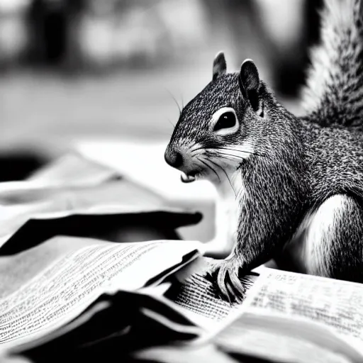 photography of a squirrel detective wearing an old, Stable Diffusion