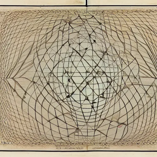 Prompt: a visual representation of non-euclidean geomergy, codex seriphanus,