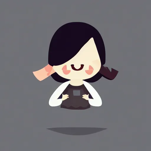 Image similar to simple digital illustration of a cute layered character