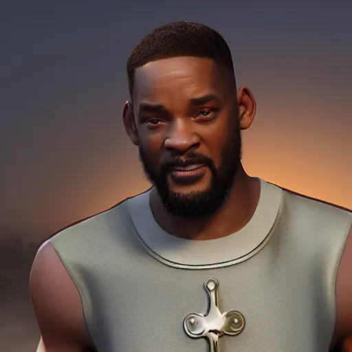 Image similar to jesus meet will smith, cgsociety, artstation, 8 k, dreamworks, hyperdetalied,