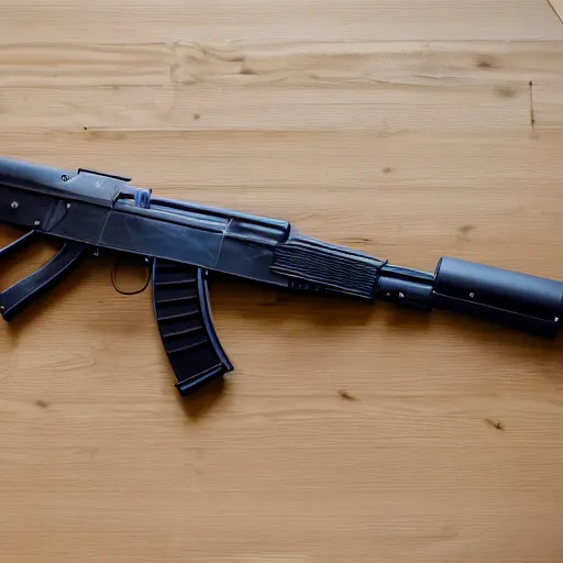 Prompt: a fisher price AK-47