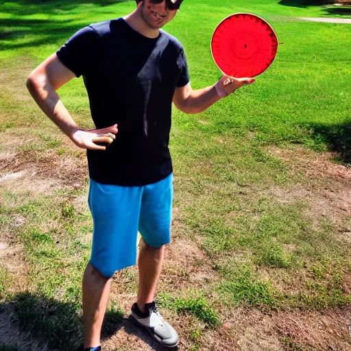 Disc Frisbee Golfing 