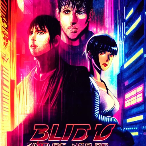 Image similar to anime by blade runner 2047