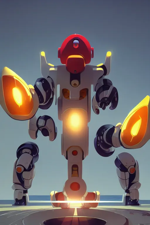 Image similar to metabots medabots medarotto medarot robot minimalist comics, behance hd by jesper ejsing, by rhads, makoto shinkai and lois van baarle, ilya kuvshinov, rossdraws global illumination ray tracing hdr radiating a glowing aura