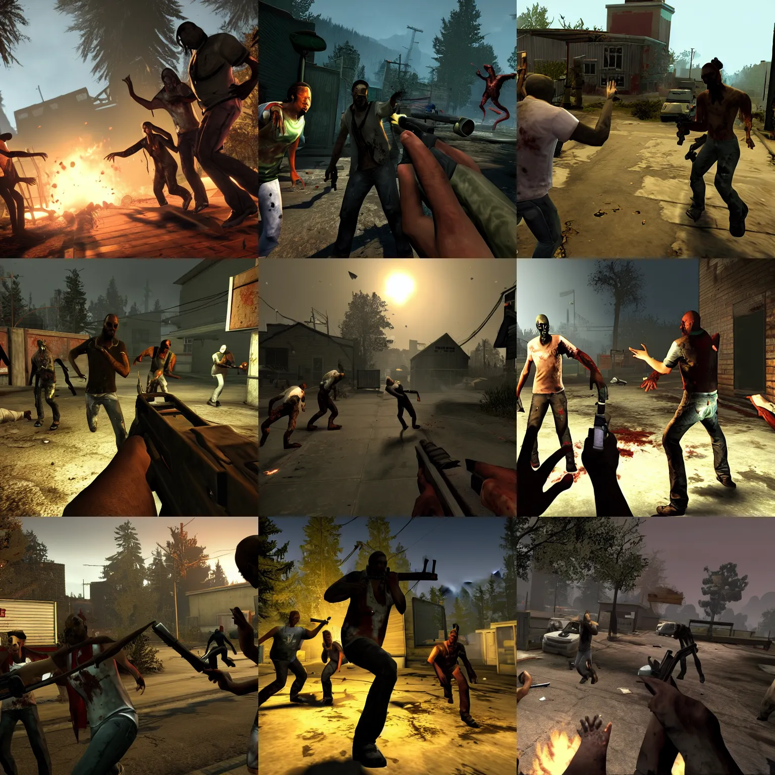 Prompt: Left 4 dead 3, in-game screenshot