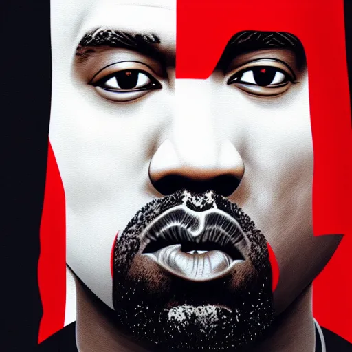 Prompt: Kanye West is a Russian President, Russian flag, extremely detailed eyes, fantastic details, full face, mouth, trending on art station, pixiv, cgsociety, hyperdetailed Unreal Engine, 8k ultra HD, Stanley Artgerm Lau, WLOP, Ross draws, James Jean Marc Simonetti Ruan Jia, Mandy Jurgens, Artgerm and William-Adolphe Burger Sakimichan