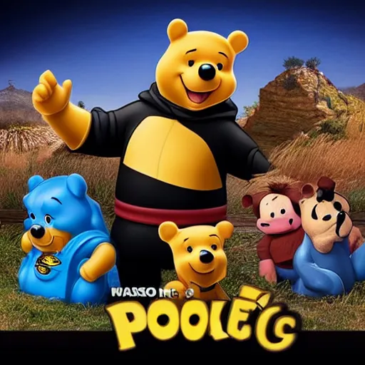 Image similar to winnie the poo hasbro g. i joe 4 k