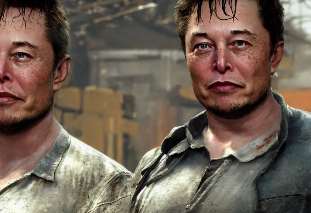 Prompt: elon musk in the video game in the last of us, gameplay screenshot, close up, 3 d rendering. unreal engine. amazing likeness. very detailed.