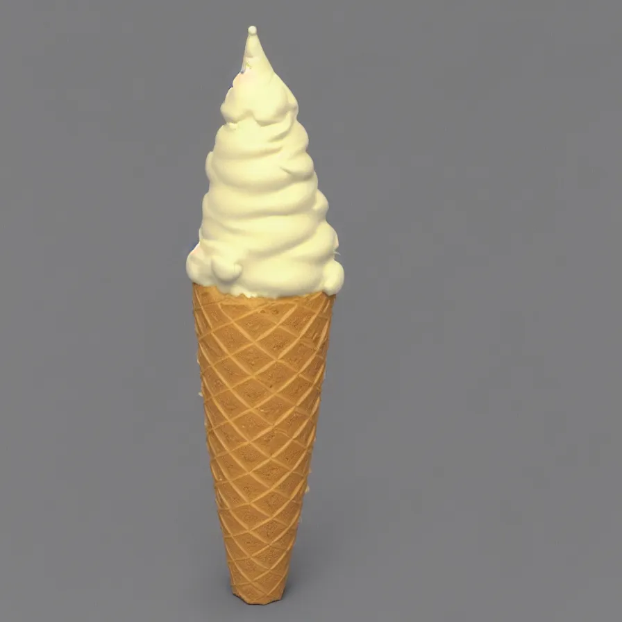 Prompt: 3 d render of a cute ice cream cone