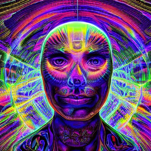 Image similar to Detailed, Electromagnetic Field DMT LSD, realistic, high resolution, detailed reflection, detailed lighting, vivid ultraviolet colors, by Nixeu, by Hannes Bok, by Cameron Gray