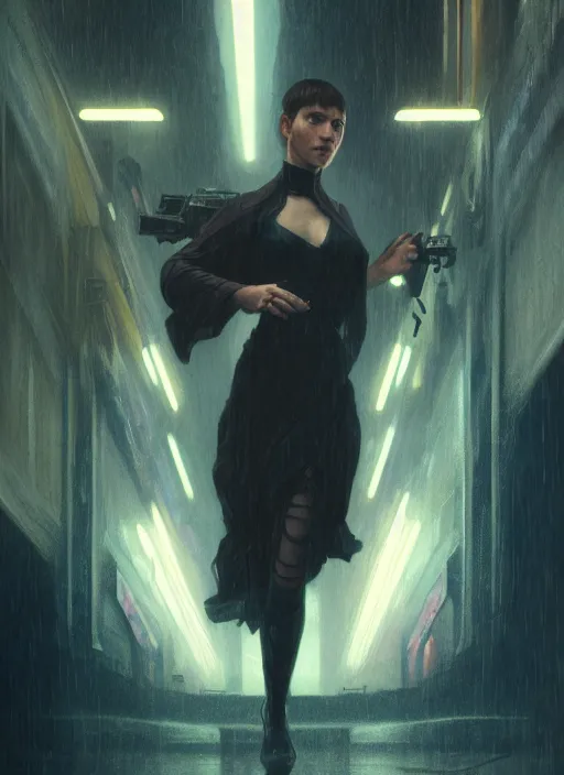 Image similar to movie poster, blade runner, octane render, highly detailed, digital painting, artstation, concept art, smooth, sharp focus, illustration, art by artgerm and greg rutkowski and alphonse mucha and william - adolphe bouguereau