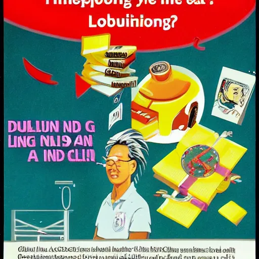 Prompt: a 1 9 9 0 s singaporean public education poster about quitting gambling