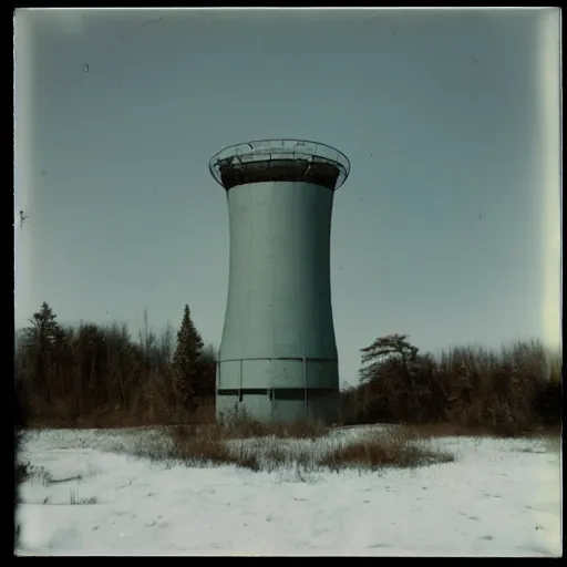 Image similar to Abandoned Cold War radar installation, polaroid