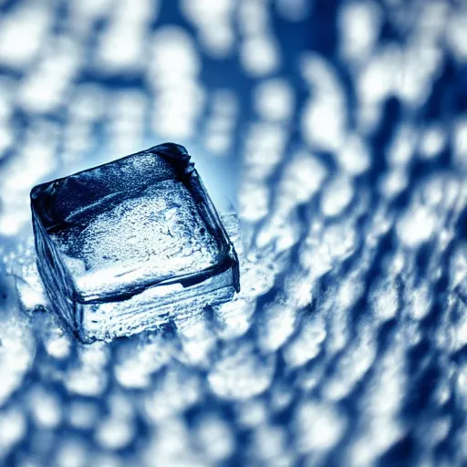 Image similar to An ice cube melting in the sunlight, realistic