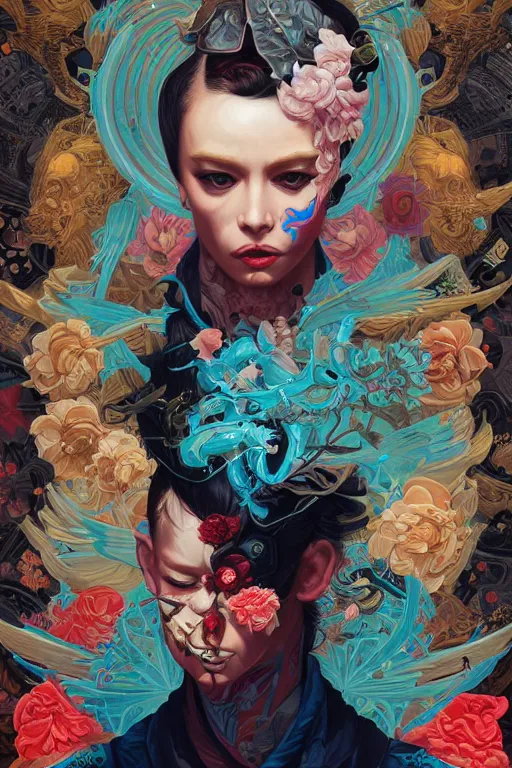 Prompt: Tristan Eaton, victo ngai, peter mohrbacher, artgerm Asura portrait