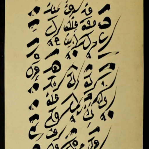 Image similar to poem written in arabic hangul script