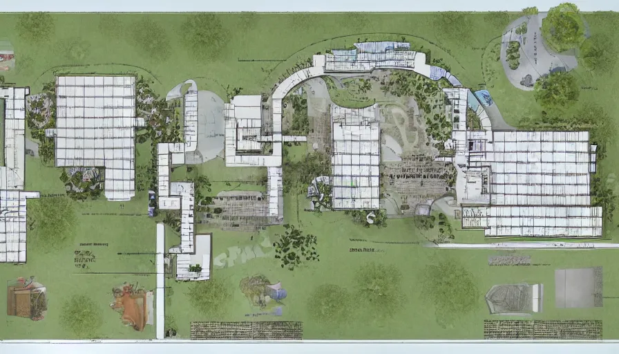 Image similar to architectural plans for future zoo, blueprint and diagram, building plans