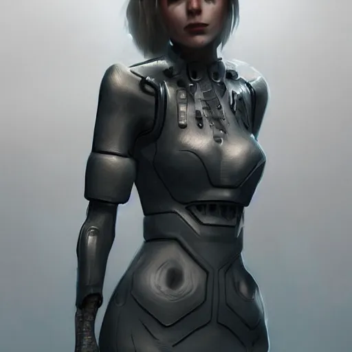 Image similar to a gorgeous woman wearing a dystopian futuristic dress, science fiction, concept art, trending on Artstation, Cgsociety, detailed, cinematic lighting