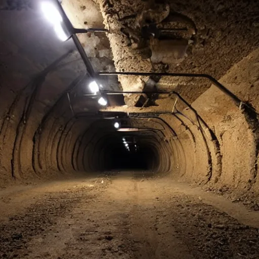 Image similar to underground mine with rusty pipes