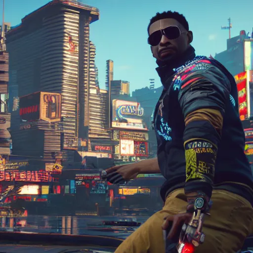 Image similar to 2 1 savage t pose in cyberpunk 2 0 7 7, gameplay screenshot, detailed