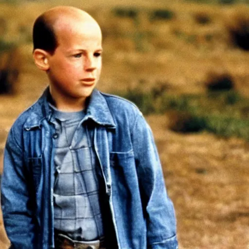 Prompt: young bruce willis as sam wheat in the film ghost