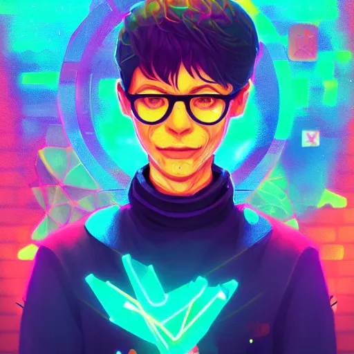 Image similar to skill magic geek inside matrix deepdream radiating a glowing aura stuff loot legends stylized digital illustration video game icon artstation lois van baarle, ilya kuvshinov, rossdraws,