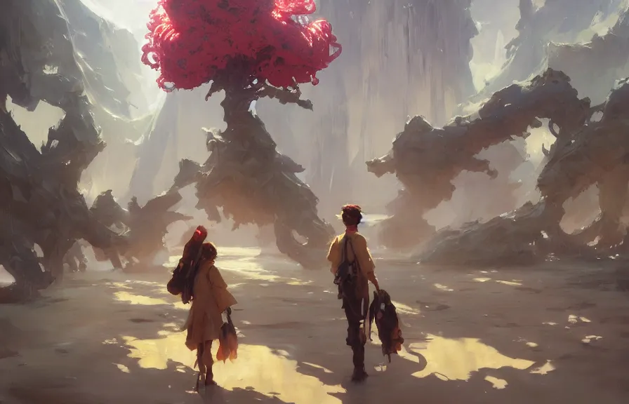 Image similar to greg manchess concept art of the polyp dimension, key visual, ambient lighting, highly detailed, digital painting, artstation, concept art, sharp focus, by makoto shinkai and akihiko yoshida and hidari and wlop and greg rutkowski