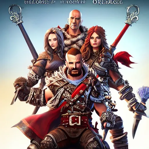 Image similar to divinity original sin 2 movie poster, high detail