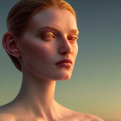 Prompt: photographic portrait of a stunningly beautiful translucent android female in soft dreamy light at sunset, contemporary fashion shoot, by edward robert hughes, annie leibovitz and steve mccurry, david lazar, jimmy nelsson, breathtaking, 8 k resolution, extremely detailed, beautiful, establishing shot, artistic, hyperrealistic, beautiful face, octane render