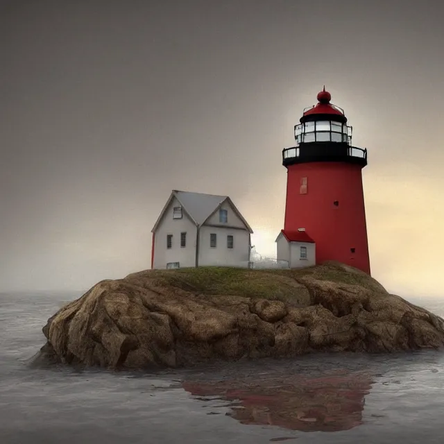 Image similar to a beautiful view of silent hill lighthouse, ultra detailed