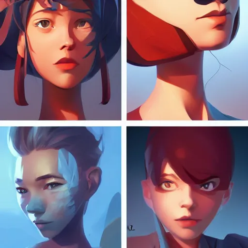 Image similar to face icon stylized minimalist 3 do interactive multiplayer, loftis, cory behance hd by jesper ejsing, by rhads, makoto shinkai and lois van baarle, ilya kuvshinov, rossdraws global illumination