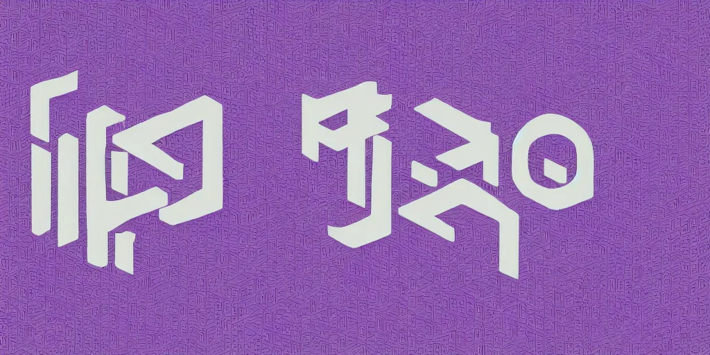 Prompt: blocky square white chinese font writing on a lavender background, geometric type, bold face type, display font, chinese, japanese, korean typography, chinese, chinese text, futuristic, rave, graphic design, high fashion, gucci, prada, balenciaga