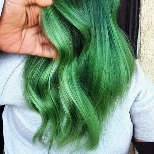 Prompt: green hair