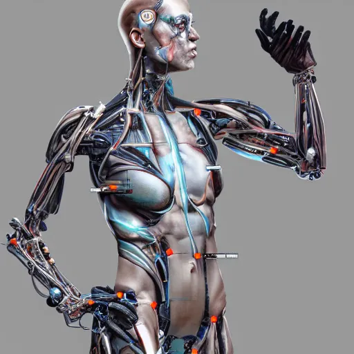 Prompt: map of the cyborg body, biomechanics, award-winning, trending on artstation, photorealistic