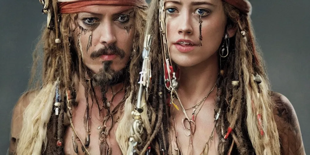 Image similar to amber heard as jack sparrow