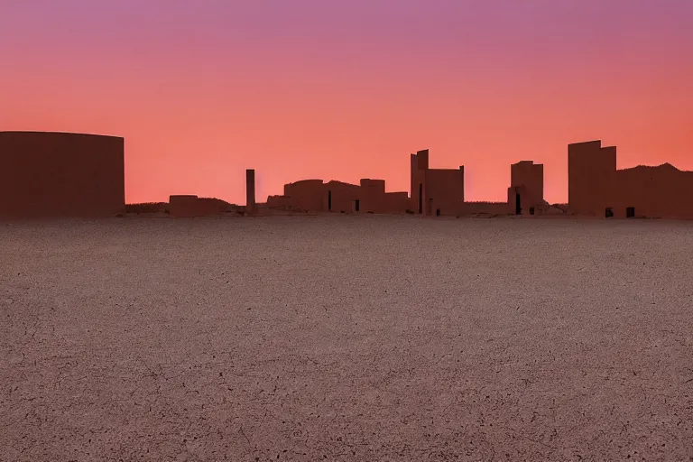 Image similar to apocalyptic dry ground in the desert, babel tower on fire in the background, red sky, beautiful painting