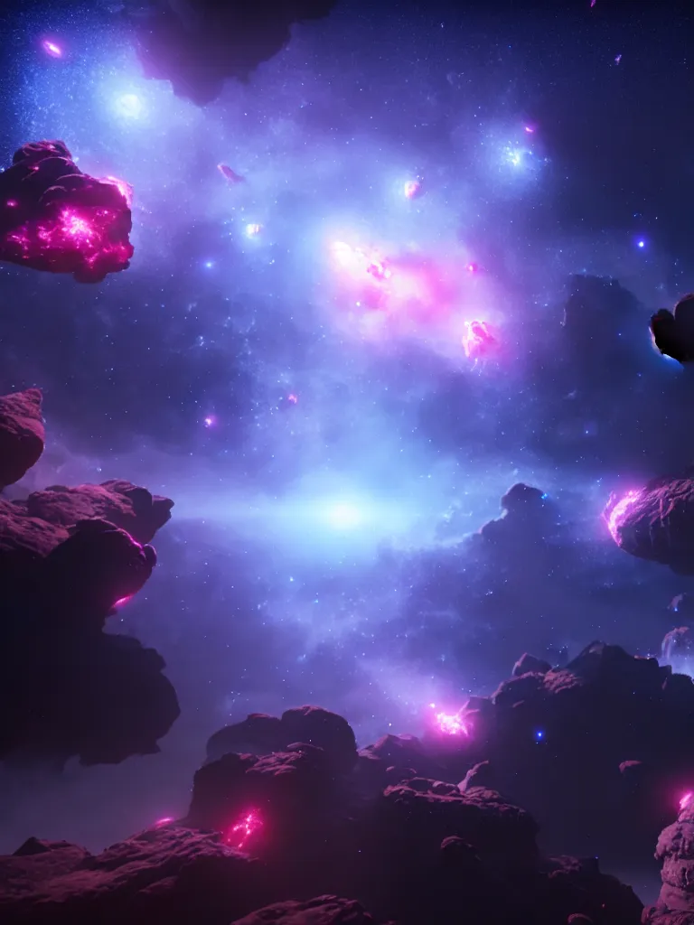 Prompt: space filled with nebulas and cosmic clouds,, fantasy, cosmos, intricate details, ultra realistic, unreal engine 5, depth of field, highly detailed vfx, cinematic, volumetric lighting,