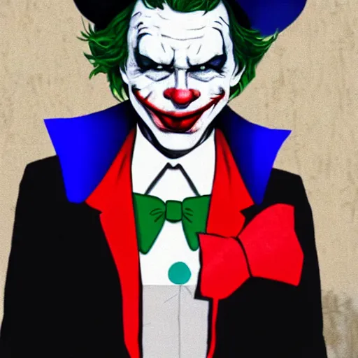 Image similar to cat in the hat as the joker