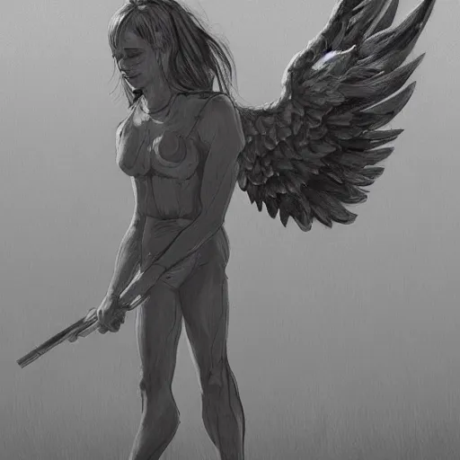 Prompt: guardian angel by Boris Groh trending on ArtStation