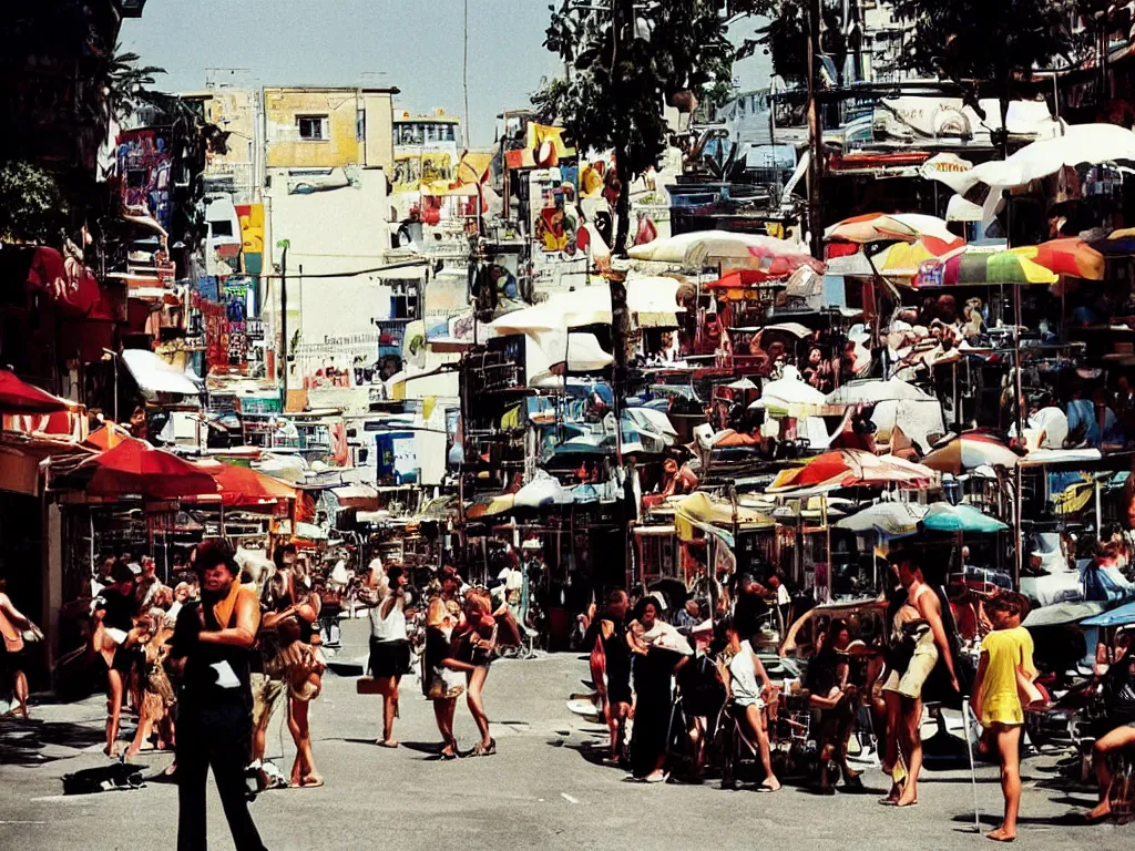 Image similar to color photography in a busy street in a heatwave, by trent parke and gruyaert