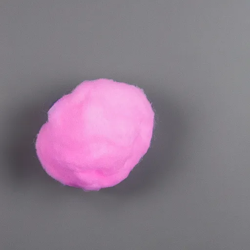 Image similar to cotton Candy shaped like a grenade!!!, centered, product shot, airy, iridescent lighting, gradient background