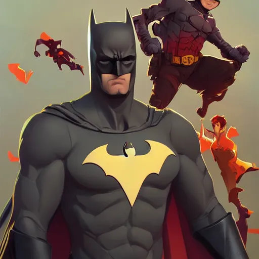 Image similar to hero world batman, behance hd by jesper ejsing, by rhads, makoto shinkai and lois van baarle, ilya kuvshinov, rossdraws global illumination