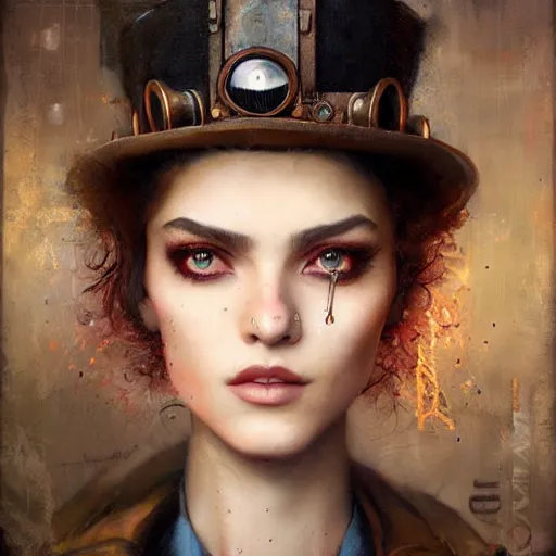 Image similar to lofi steampunk portrait pixar style by Lita Cabellut and Stanley Artgerm and Tom Bagshaw