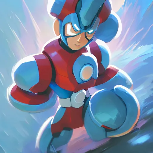 Image similar to hero world mega man, behance hd by jesper ejsing, by rhads, makoto shinkai and lois van baarle, ilya kuvshinov, rossdraws global illumination