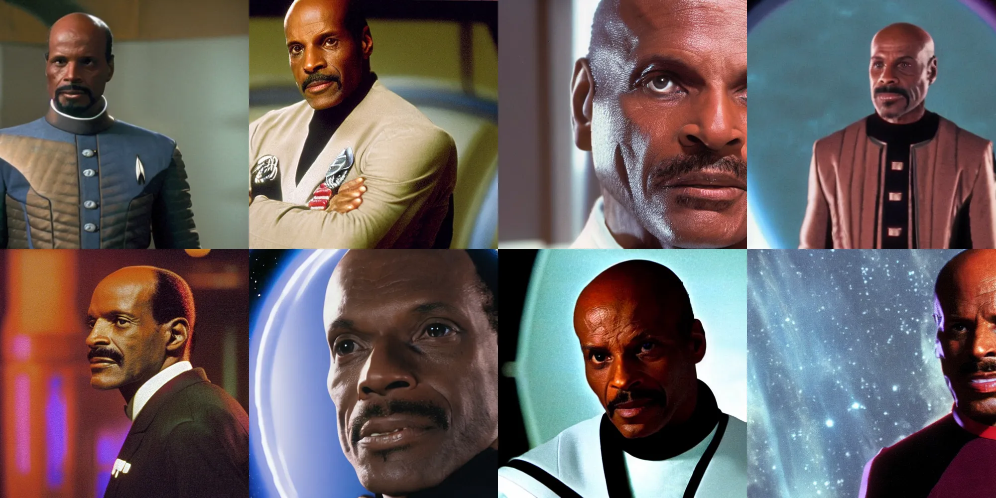 Prompt: A 4k still of Benjamin Sisko in the Deep Space Nine remaster